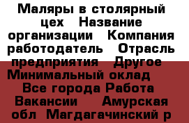 Маляры в столярный цех › Название организации ­ Компания-работодатель › Отрасль предприятия ­ Другое › Минимальный оклад ­ 1 - Все города Работа » Вакансии   . Амурская обл.,Магдагачинский р-н